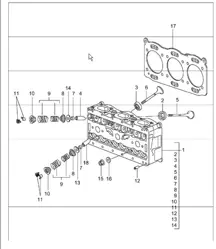 cylinder head 996 TURBO 2001-05