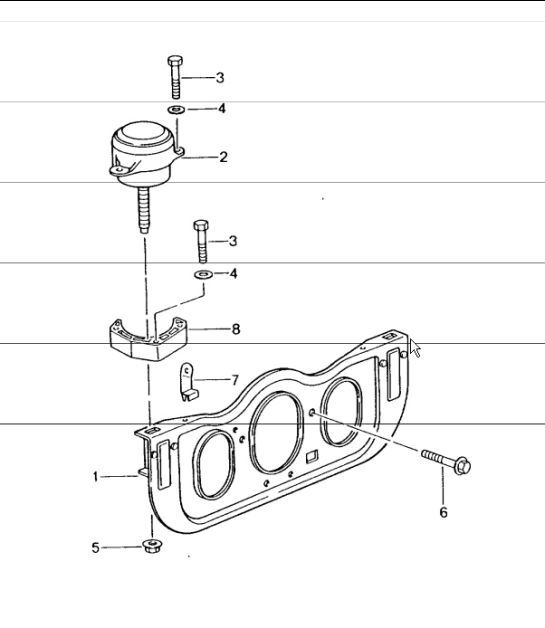 engine suspension 996 TURBO 200105 Porsche Parts Diagrams Design 911