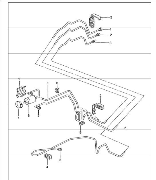 fuel system rear 996 TURBO 200105 Porsche Parts Diagrams Design 911
