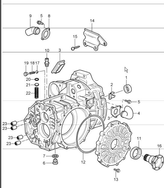 Diagram 302-01 Porsche Macan (95B) MK1 (2014-2018) Transmission