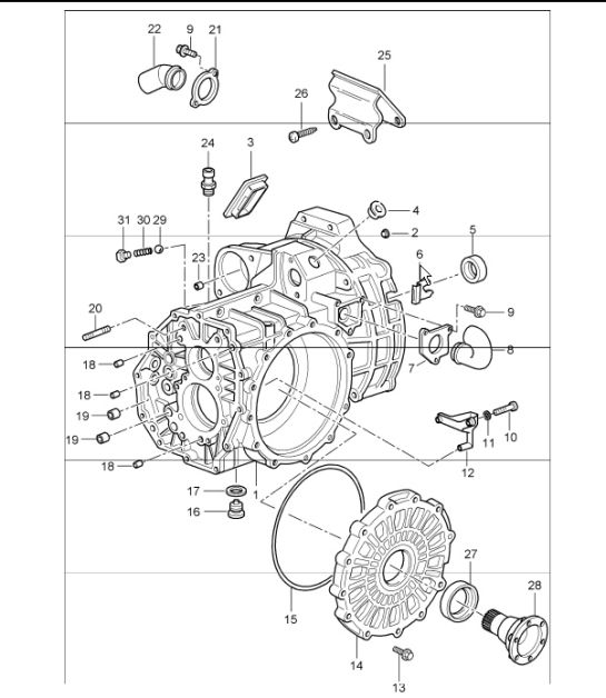 transmission case 996 TURBO GT2 G96.88 2001-05