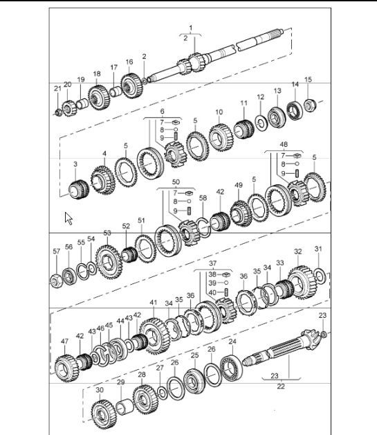 Diagram 303-10 Porsche 955  Cayenne Turbo S 4.5L 2006>> Transmission