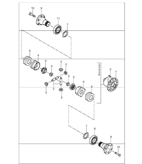 Diagram 305-05 Porsche Cayman 718C (982C) 2017>> Transmission