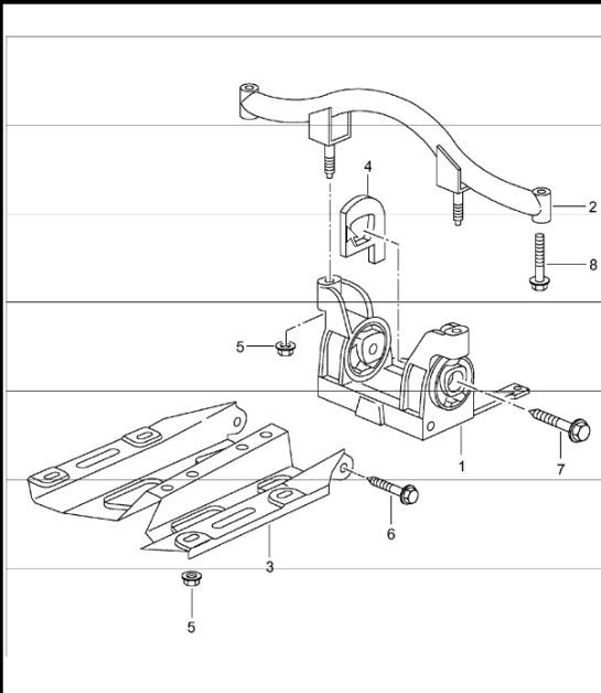 Diagram 306-00 Porsche Cayman GTS 718 2.5L Manual (365 CV) Transmisión
