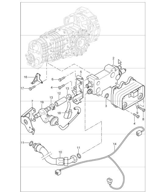 Diagram 307-00 Porsche Boxster S 981 3.4L 2012-16 Transmission