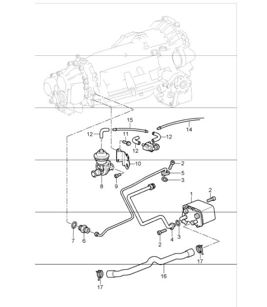 tiptronic atf cooler, atf lines 996 TURBO TIPTRONIC A96.50 2001-05