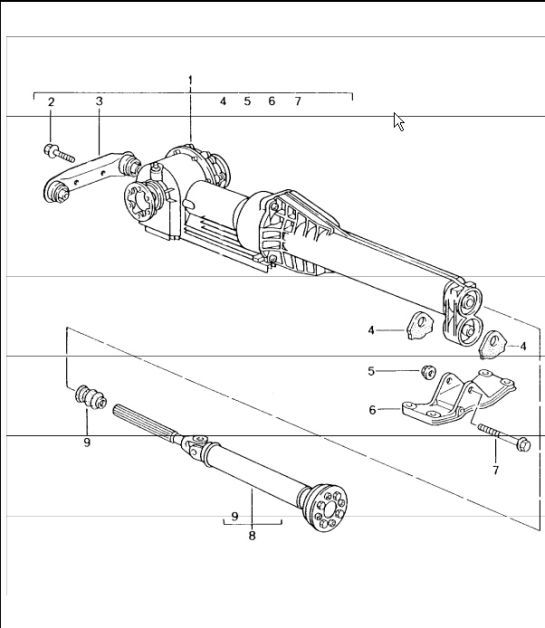 Diagram 360-01 Porsche Macan (95B) MK1 (2014-2018) Transmission