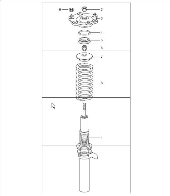 suspension shock absorber strut 996 GT2 2001-05