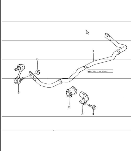 stabiliser 996 TURBO 2001-05