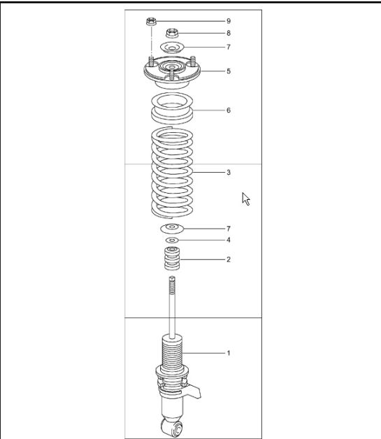 shock absorber coil spring 996 GT2 2001-05