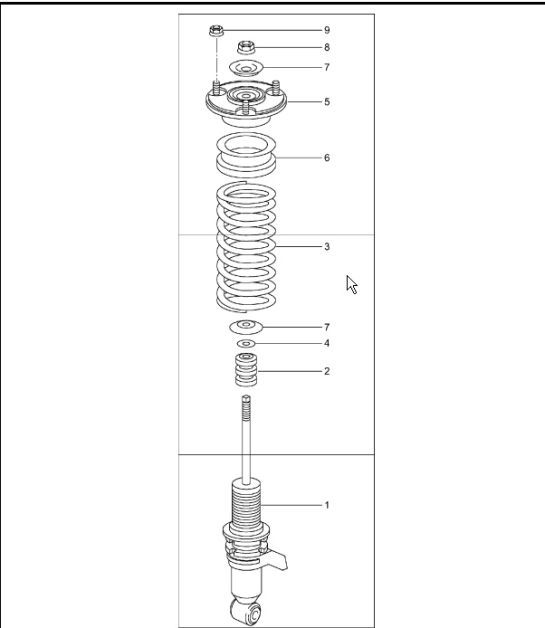 shock absorber coil spring 996 GT2 2001-05