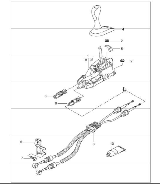 transmission control, manual transmission 996 TURBO 2001-05