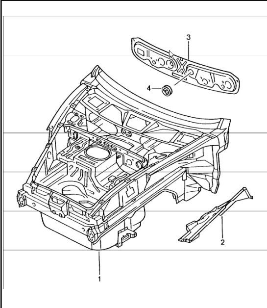 body front section 996 TURBO 2001-05