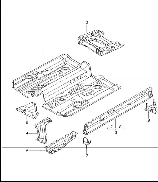 floor centre 996 TURBO 2001-05