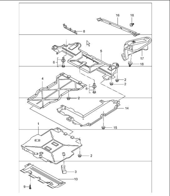 linings for underbody 996 TURBO 2001-05