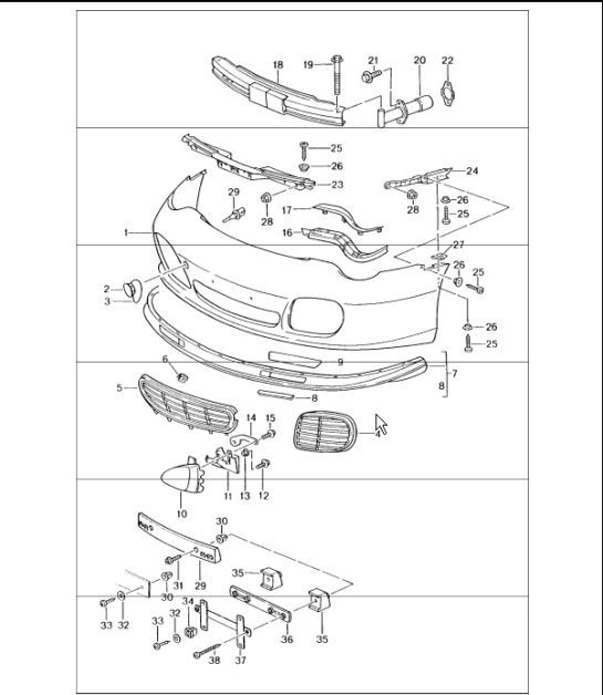 bumper front 996 TURBO 2001-05