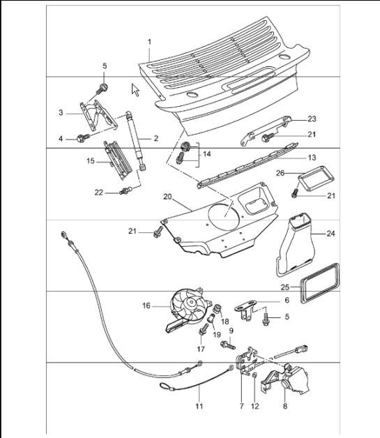 lid rear 996 TURBO 2001-05