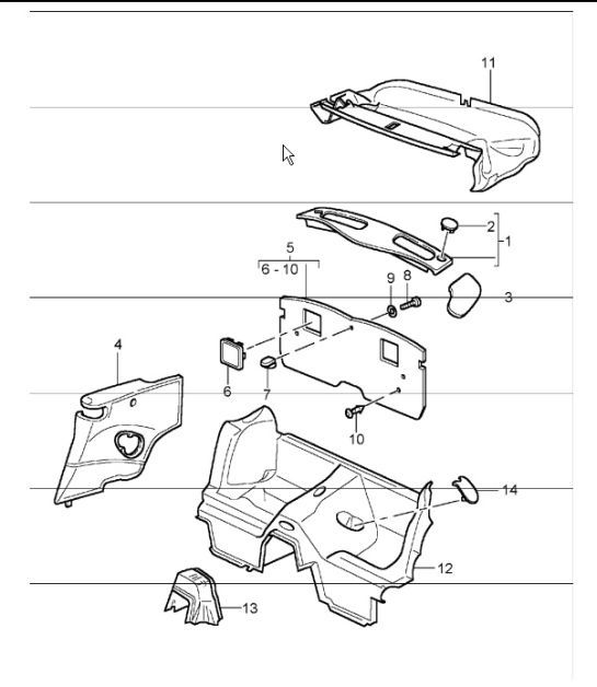 linings rear 996 TURBO CABRIO 2004 ONWARDS