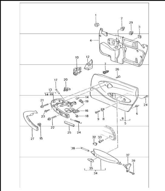 door trim panel accessories 996 TURBO 2001-05