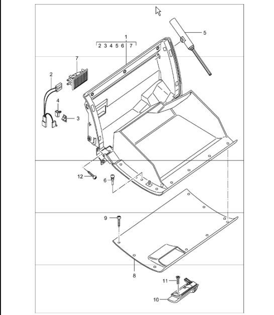 glove compartment 996 TURBO 2002 ONWARDS