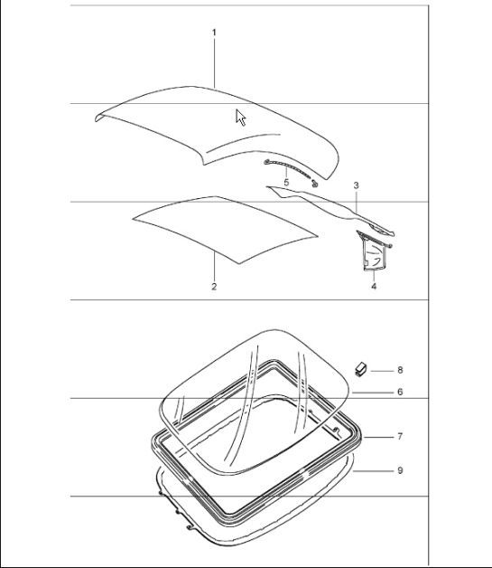 convertible top, covering roofliner 996 TURBO 2001-05