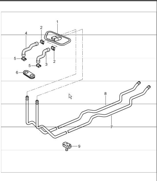 heating system 1, feed line, return line 996 TURBO 2001-05