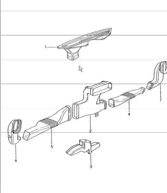 heating, air distributor 996 TURBO 2001-05