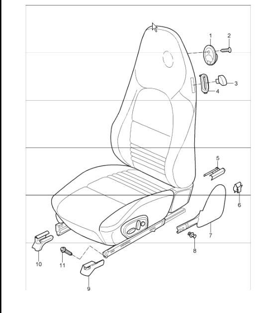 front seat 996 TURBO / GT2 2001-05