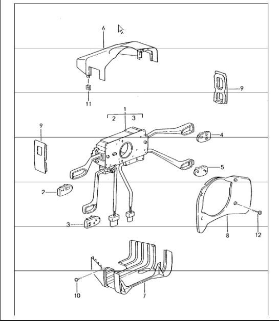 steering column switch 996 TURBO 2001-05