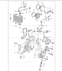 oil pump,  tandem pump for 997.1 M96.05 3.6L COUPE / CABRIO and 997.1 M97.01 3.8L COUPE / CABRIO 2005-08