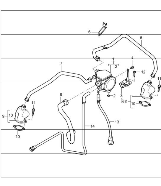 Diagram 104-11 Porsche Boxster 987 S 3.2/3.4L 2005-08/08 Engine