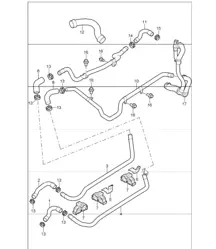 lines heating I480 (6-speed manual transmission) for 997.1 M96.05 3.6L COUPE / CABRIO and 997.1 M97.01 3.8L COUPE S / CABRIO S 2005-08