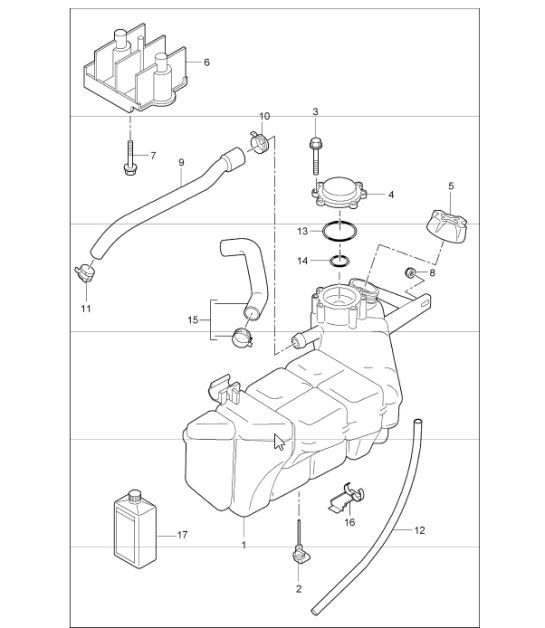 Diagram 105-20 Porsche Cayman 987C / 981C (2005-2016) Engine