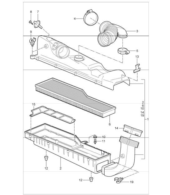 Diagram 106-00 Porsche Macan (95B) MK1 (2014-2018) Engine