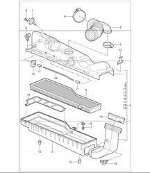 air cleaner for 997.1 M97.01 3.8L COUPE S / CABRIO S 2005-08