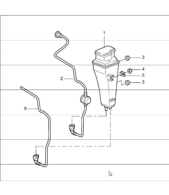 Diagram 201-20 Porsche Macan (95B) MK1 (2014-2018) Fuel System, Exhaust System