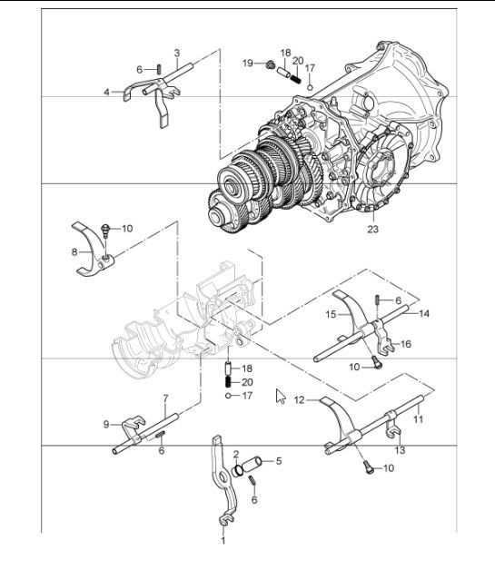 Diagram 304-00 Porsche Panamera 970 MK1 (2009-2013) Transmission