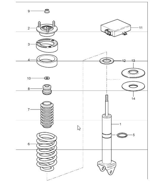 Diagram 502-00 Porsche Cayman 718C (982C) 2017>> Rear Axle