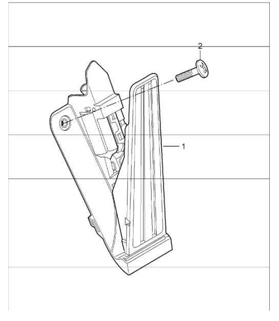 Diagram 702-10 Porsche 356 (1950-1965) Hand Lever System, Pedal Cluster 