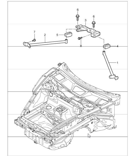 Diagram 801-15 Porsche Macan (95B) MK1 (2014-2018) Body