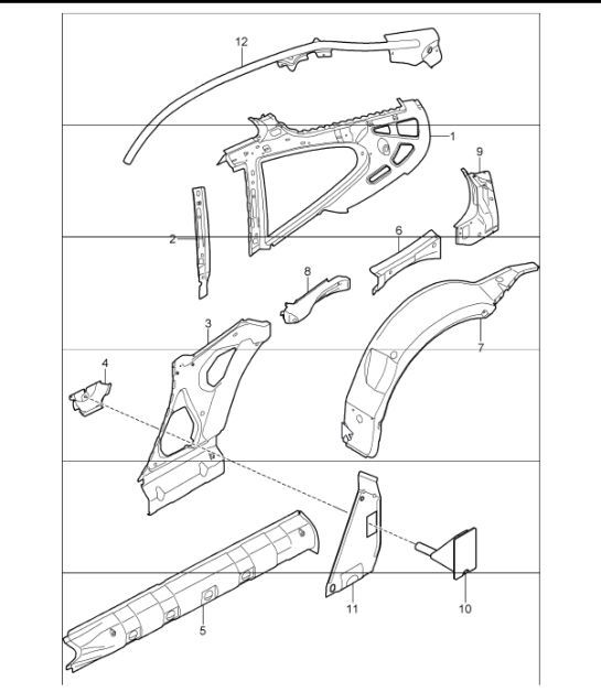 Diagram 801-50 Porsche Macan (95B) MK1 (2014-2018) Body