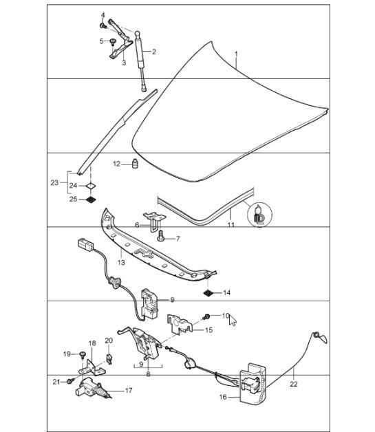 Diagram 803-00 Porsche Cayman 718C (982C) 2017>> Body
