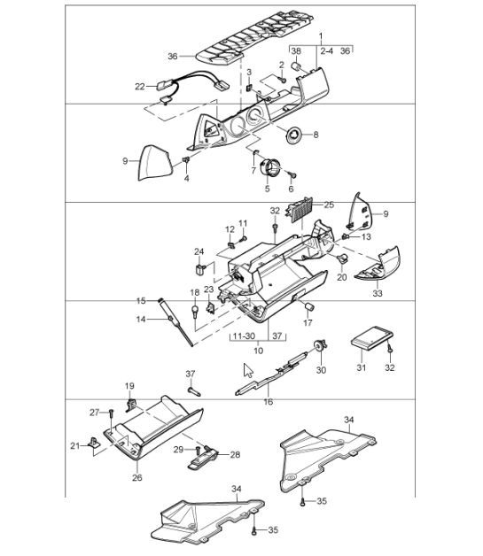 Diagram 809-03 Porsche Macan (95B) MK1 (2014-2018) Body