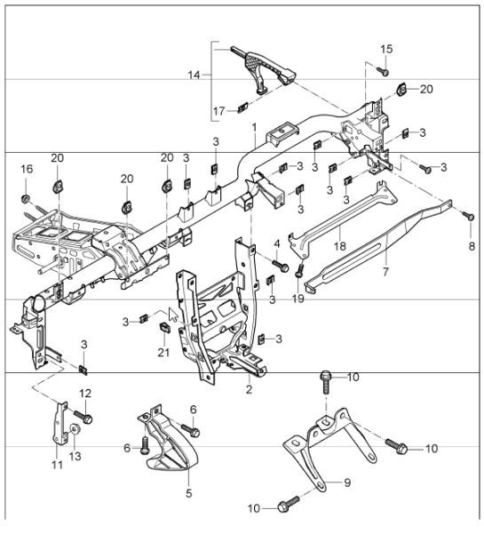 Diagram 809-04 Porsche Macan (95B) MK1 (2014-2018) Body