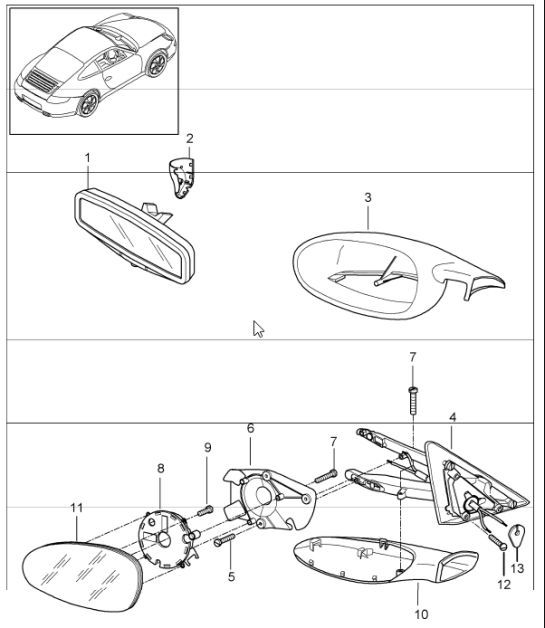 Diagram 809-10 Porsche 992 (911) MK1 2019-2024 Body