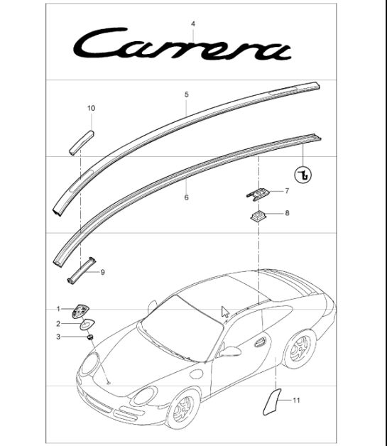 insignias, decorative fittings and stone guard film for 997.1 2005-08