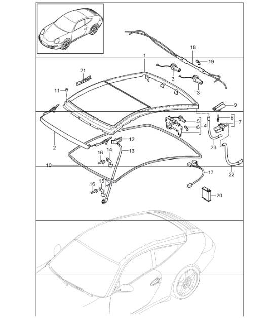 Diagram 811-01 Porsche Boxster 986 2.7L 2003-04 Body