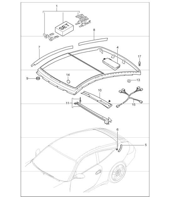 Diagram 811-02 Porsche Macan (95B) MK1 (2014-2018) Body