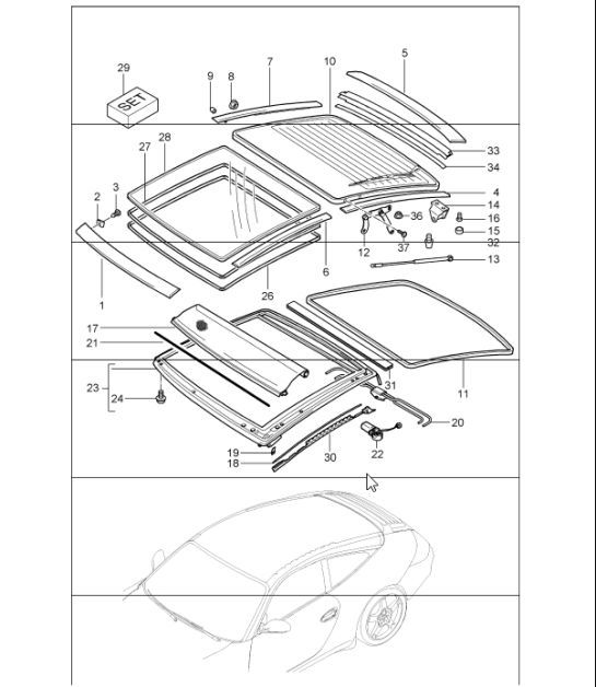 Diagram 811-03 Porsche Boxster 718 (982) 2017>> Body