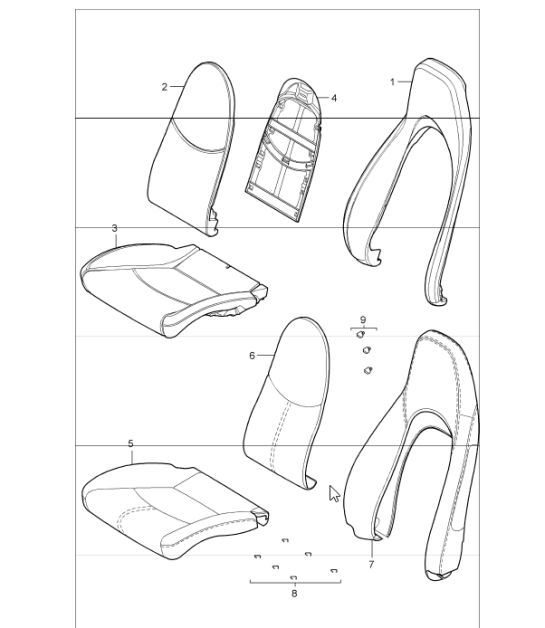 Diagram 817-02 Porsche 997 (911) MK2 2009-2012 Body